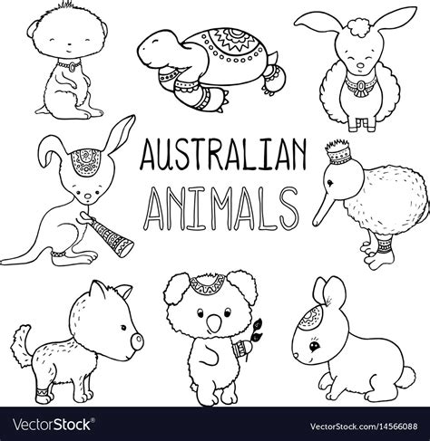 Australian Animals Drawing