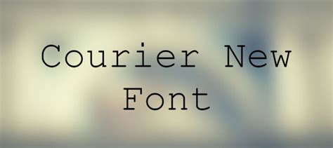 Courier New Font Free Download