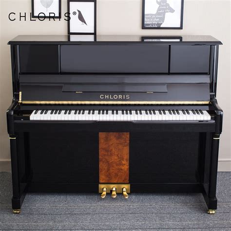 Chloris Acoustic, Upright Piano Gl123 Black with Upright Piano Stool ...