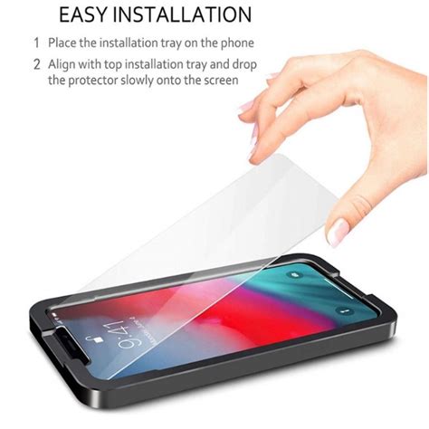 Easy Installation Applicator Frame tempered glass screen protector for iphone 12 x xs xr xs max ...