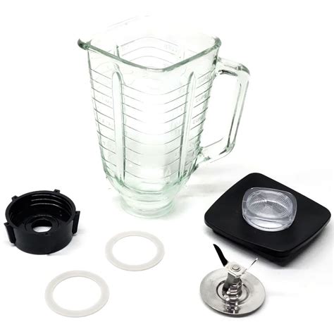 5-Cup Square Top 6-Piece Glass Jar Replacement Set for Oster ...