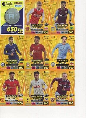 Panini Premier League 2023 Adrenalyn XL cards GOLDEN BALLERS and ...