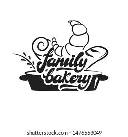 Family Bakery Logo Emblem Lettering Style Stock Vector (Royalty Free) 1324699709 | Shutterstock