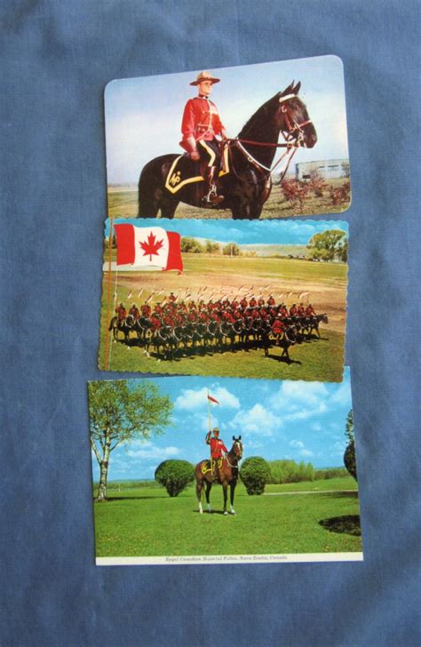 Royal Canadian Mounted Police Horses Three Postcards Policemen, RCMP ...