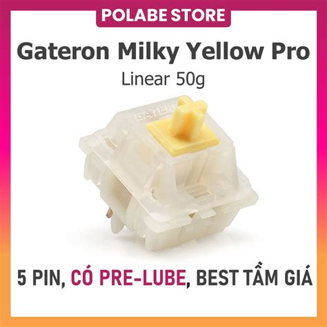 Gateron Yellow Pro / Gateron Milky Yellow Pro Linear Switch Công Tắc Bàn Phím Cơ Gat Yellow ...