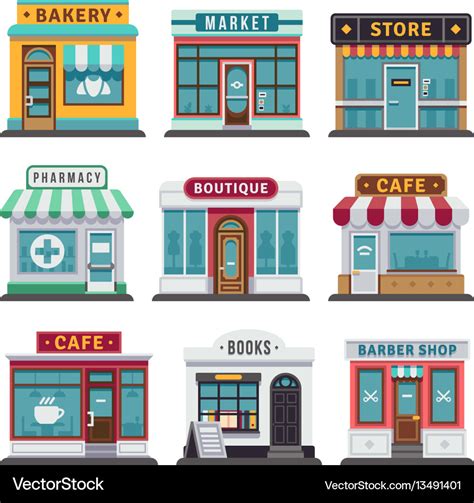 Retail business urban shop store Royalty Free Vector Image