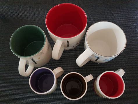 Six Starbucks mugs and espresso shot cups, Furniture & Home Living ...