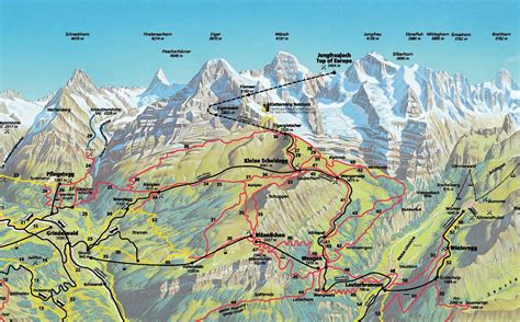 Map Switzerland Jungfrau - Earth Trekkers