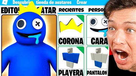 CREAMOS el PERFIL DE *BLUE* en ROBLOX?! 🤣🔵 | RAINBOW FRIENDS (MUY CARO) - YouTube