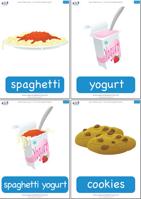 Do You Like Spaghetti Yogurt? Flashcards - Super Simple