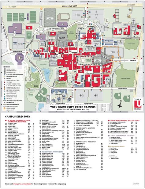 Map of york university - University of york campus map (Canada)