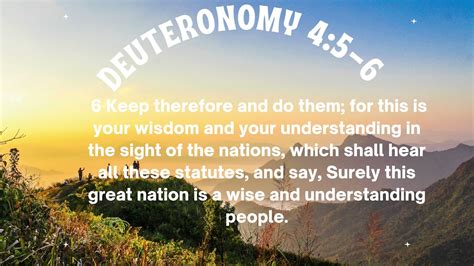 Deuteronomy 4:5-6 KJV Scripture Song - Deuteronomy 4:5-6 - Bible Portal