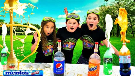 Mentos and Soda Experiment!! | Easy Science Experiments for Kids - YouTube