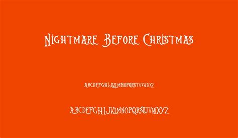 Nightmare Before Christmas free font