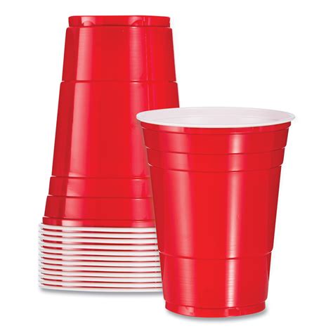 Great Value Everyday Disposable Plastic Cups, Red, 18 Oz,