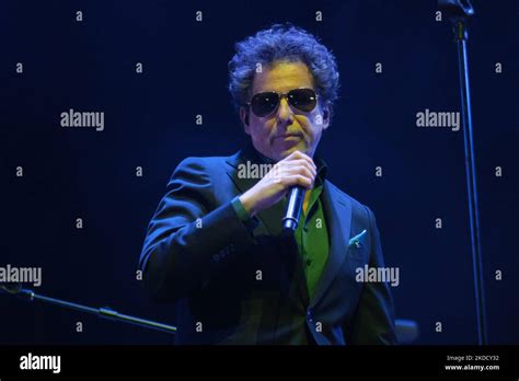 The singer Andres Calamaro performs during the concert at the Wizink Center in Madrid, Spain, on ...