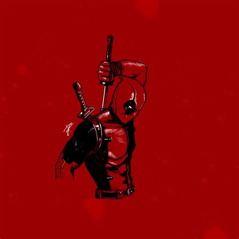 2048x2048 Deadpool Minimalist 4k Ipad Air HD 4k Wallpapers, Images ...