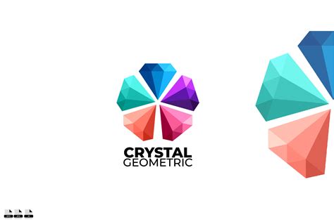 jewel logo design gradient colorful By NorinHood | TheHungryJPEG