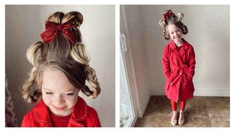 Cindy Lou Who | Dr Suess Hairstyle | Lu’s Hairdos - YouTube