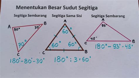 Soal Sudut Segitiga Kelas 7 Beserta Jawabannya - Soal Ujian