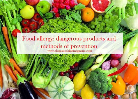 Food allergy: dangerous products and methods of prevention - Elena ...