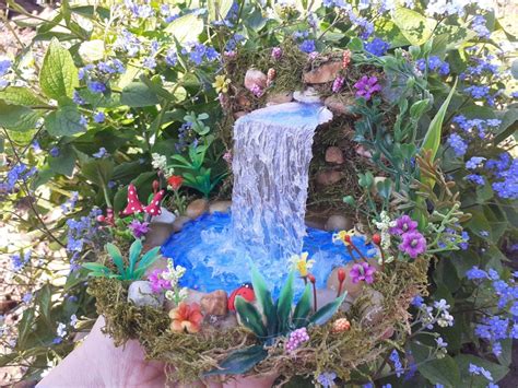 Fairies Garden Pond Fairy pond with waterfall Fairy Pond | Etsy