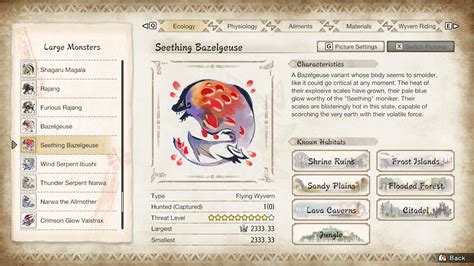 Seething Bazelgeuse - Large Monster - Monster Hunter Rise: Sunbreak Wiki - Grindosaur