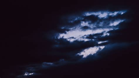 sky, clouds, night, 4k HD Wallpaper