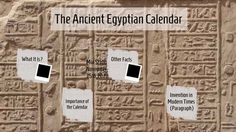 Egyptian Solar Calendar