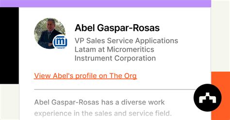 Abel Gaspar-Rosas - VP Sales Service Applications Latam at Micromeritics Instrument Corporation ...