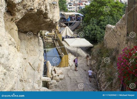 The Pool Of Siloam In Silwan, The Arab Suburb Of Jerusalem In Israel Editorial Photo ...