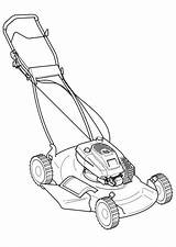 Lawn Mower Coloring Page sketch template