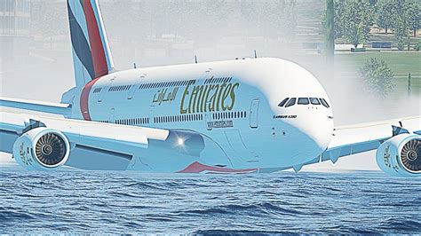 A380 Water Emergency Crash Landing - X-Plane 11 - YouTube