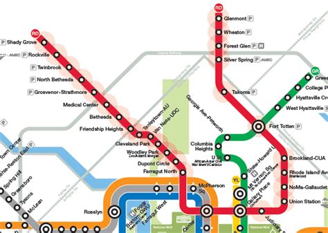 Metro Map Red Line Stations - United States Map