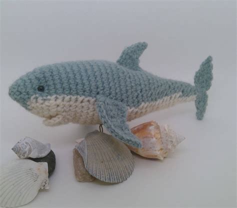 Excited to share the latest addition to my #etsy shop: crochet animal great white shark ...