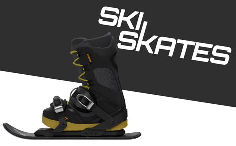 Skiskates - Short Mini Ski Skates for Snow | Skating Skis Snowblades Skiboards | Ice Skates for ...