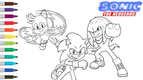 Sonic the Hedgehog Coloring Book Page | Sonic, Knuckles, Tails | Sonic ...