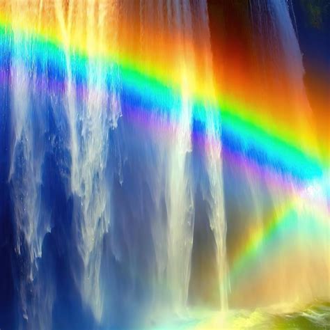 Premium AI Image | Rainbow on a waterfall