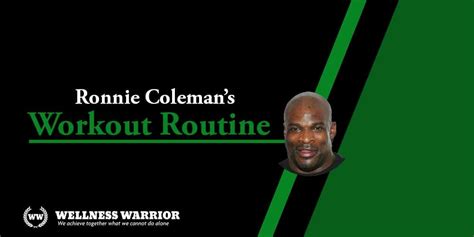 Ronnie Coleman Workout Routine, Bodybuilding Training & Diet