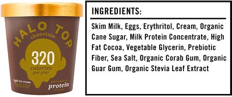 Halo Top Chocolate Ice Cream Nutrition Label | Besto Blog