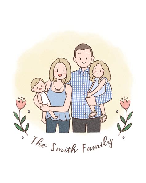 Big Family Custom Portrait Gifts for Family Digital Files - Etsy ...