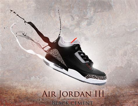 Air Jordan III (Black Cement) by maejorsteeze on DeviantArt