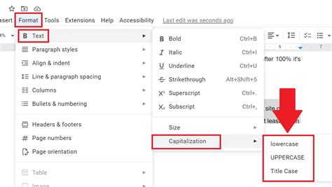 How to Change Case in Google Docs