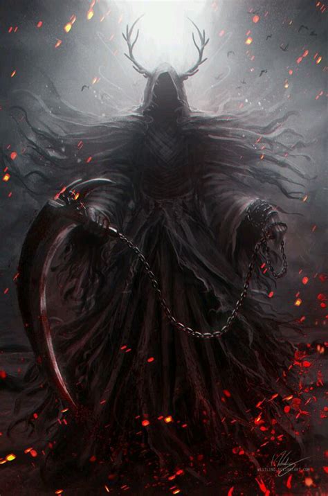 Pin by Sebastian Sabo on Skull & Reaper | Dark fantasy art, Grim reaper art, Dark creatures