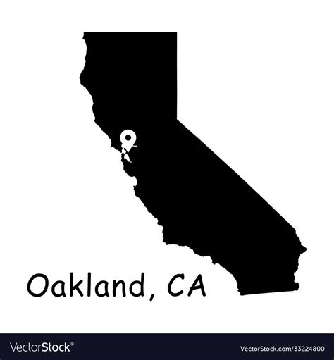 1312 oakland ca on california state map Royalty Free Vector