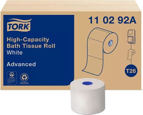 TORK HIGH-CAPACITY TOILET Paper Roll White T26, Advanced, 2-Ply, 36 X ...