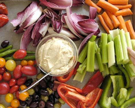 Simple Veggie and Hummus Platters