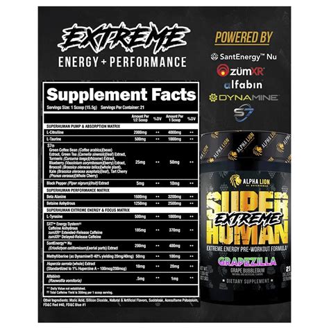 Alpha Lion SuperHuman Extreme Pre-Workout - S&N Nutrition LLC