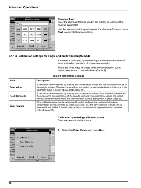 Advanced operations | Hach Portable Spectrophotometer DR 2800 User Manual | Page 66 / 126