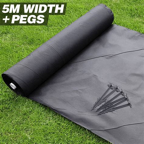 GroundMaster 5m x 10m Weed Control Fabric + 50 Pegs - Gardening from ...